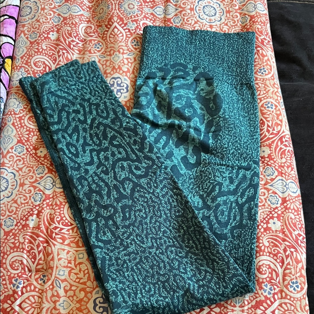 Gymshark Teal Patterned Leggings